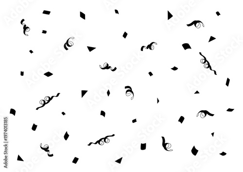 紙吹雪の背景イラスト　バナー　パーティ素材　クラッカー　シンプル　カラフル　お祝い