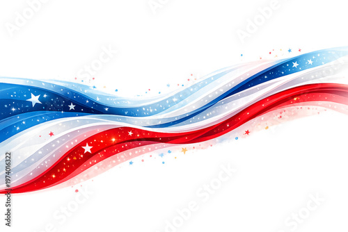 patriotic wave, stars design, patriotic background, wave pattern, stars and stripes, american theme, flag elements, flowing wave, patriotic illustration, national pride, freedom theme, celebration des