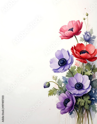 A anemone flower bouquet