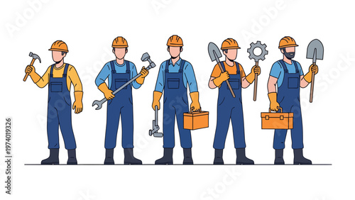 Craftsmen with Tools in Hand: A skilled craftsman holding their tools of the trade, each embodying expertise and readiness to build and repair.