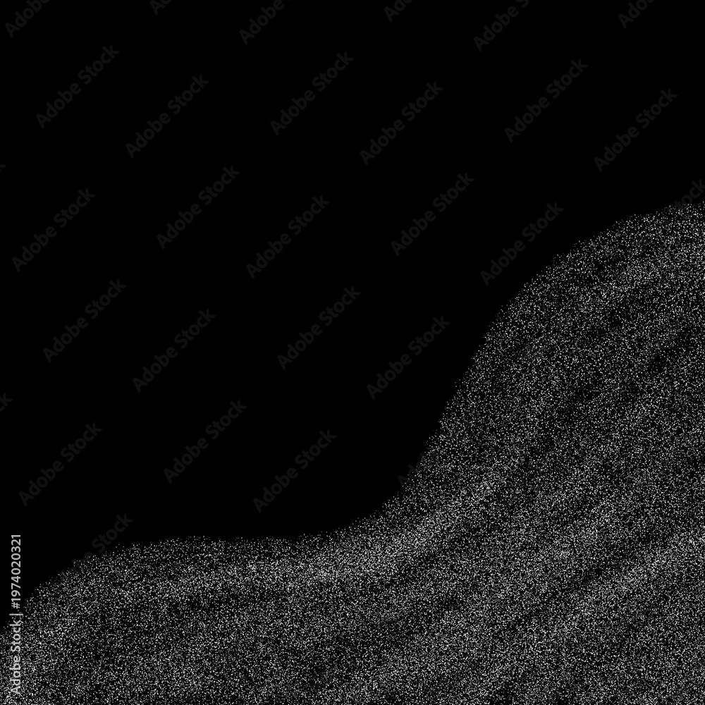 Fototapeta premium Granular texture. Wavy black and white background.Black texture with grainy noise. Defaced retro photo effect. Grain filter overlay. Rough grunge texture with dust and fine spots. 