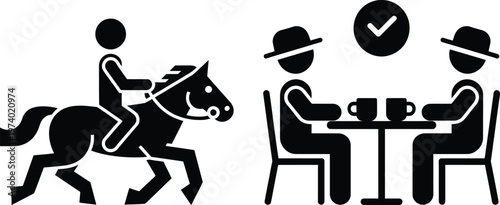 Contrast between traditional and modern meeting approaches illustrated with icons