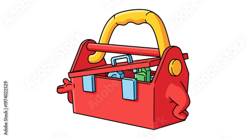 Handy Toolkit Essentials: A vibrant toolbox, brimming with essential instruments, ready for tasks and repairs. Evoking a sense of readiness and resourcefulness.