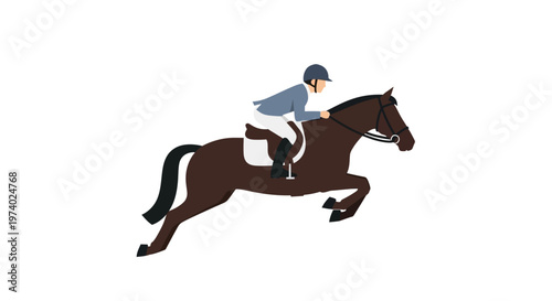 Equestrian Jumping Horse Rider.