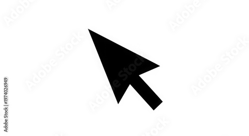 Free Download A simple black computer mouse cursor on a white background - GFXLoad