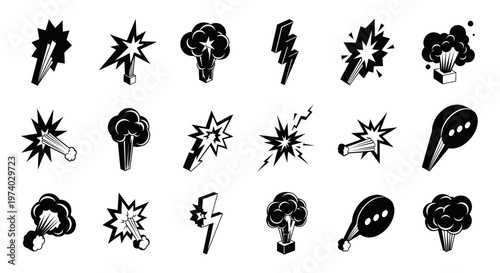 Collection of comic speech bubbles.