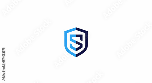 Free Download Blue Shield Logo with Letter S, Representing Security and Protection. - GFXLoad