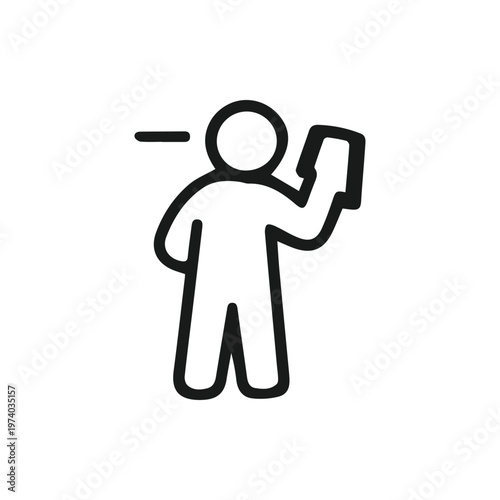 Simple Line Icon Of A Person With A Minus Sign For User Removal