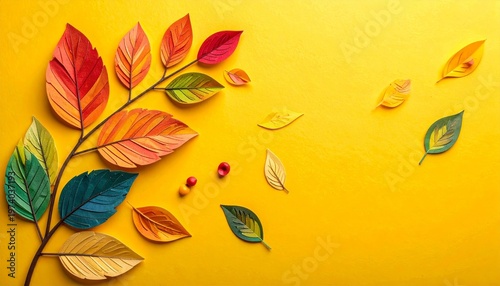 Seamless autumn leaves background featuring a colorful floral pattern with vintage vector foliage and nature textures for a decorative branch and tree leaf wallpaper design