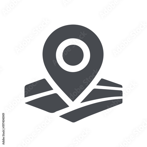 Simple Location Pin And Map Icon For Finding Your Way Or Address
