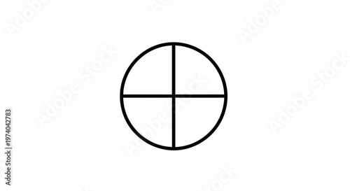 Crosshair Target Circle Symbol.
