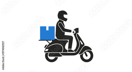 Delivery Rider on Scooter.