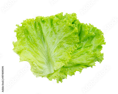 Φωτογραφία Single fresh green lettuce leaf isolated on transparent background
