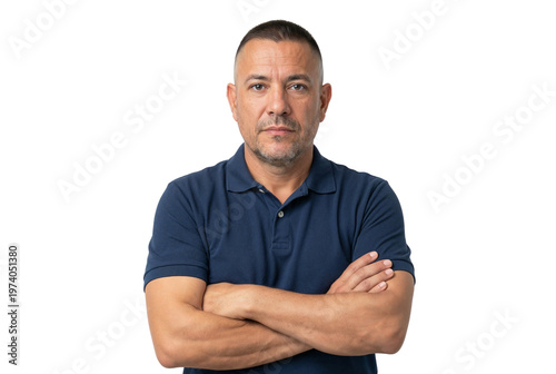 Confident Middle-Aged Man with Crossed Arms Portrait