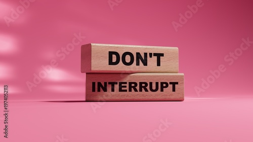 Tableau sur toile Don't interrupt symbol