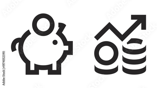 Two black and white gender symbols with a cow and bull male female