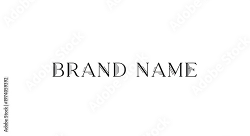 Elegant Brand Name Displayed in a Minimalist Style on a White Background.