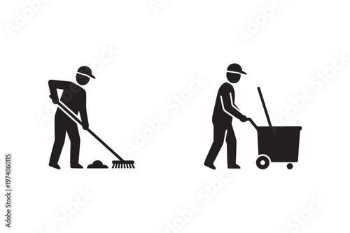 Street Sweeper Icon Set