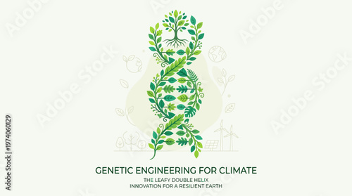 Genetic Engineering for Climate with Leaf DNA Helix Sustainable Innovation