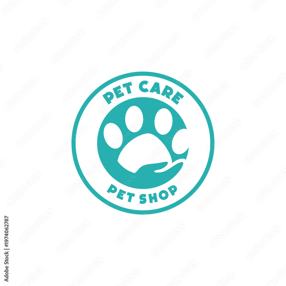Obraz premium Pet Shop Shelter Care Logo Template Vector