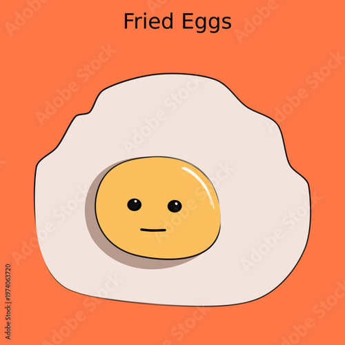 flat face of an egg