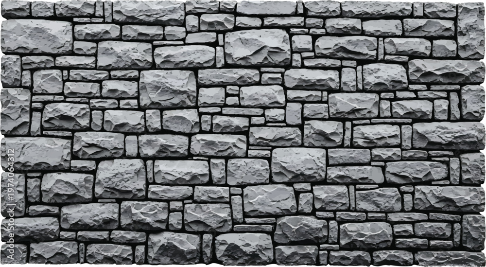 Fototapeta premium Gray Stone Brick Wall