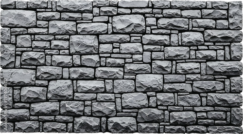 Gray Stone Brick Wall