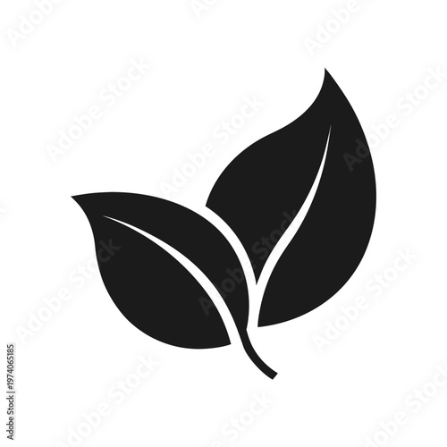 Silhouette leaf icons. Leaves icon. Leaves of trees and plants. Elements design for natural, eco, bio, vegan labels. Leaf vector illustration.