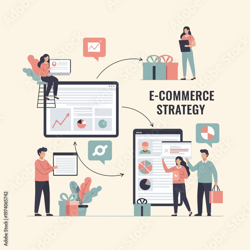 People Working on E Commerce Strategy.
