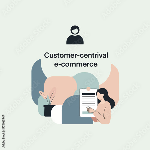 Woman Reading Document with Customer Centrism.