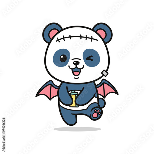 Frankenstein Panda Monster Halloween Costume