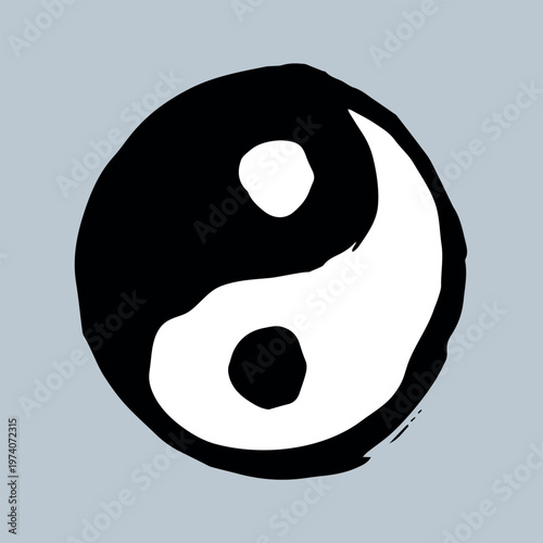 Hand drawn yin yang symbol Zen and Tao Harmony and balance Black and white yin and yang sign Taichi, Taoism, Buddhism, Japan, Chinese, Asian, yoga, meditation, karma, peace, dualism
