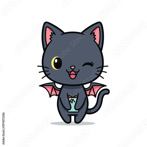 Cat Bat Gift Illustration Commerce