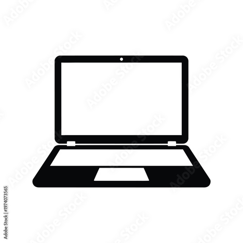 sleek modern black laptop with a large screen and sturdy design for professional use and productivity