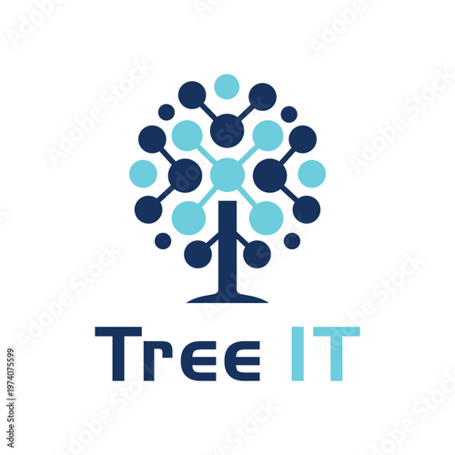 Tree IT Logo A Modern and Innovative Technology Concept.