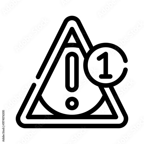 warningage line icon