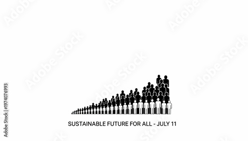 World Population Growth Concept for Sustainable Future for All July 11.