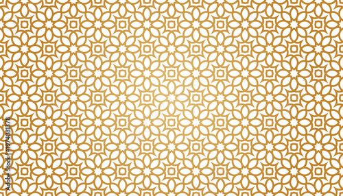 Seamless Arabic pattern background. Arabian style Islamic ornamental Vector illustration