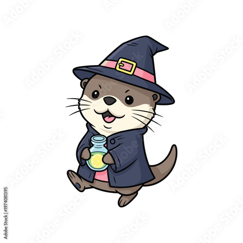 Otter Wizard Potion Magic Cartoon Licensing