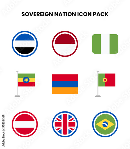 Sovereign Nation Flat Scalable Icons Pack