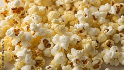 Sweet and salty popcorn mix in bowl top view flat lay snack concept photography