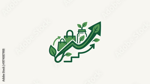 Sustainable Shopping Growth Concept
