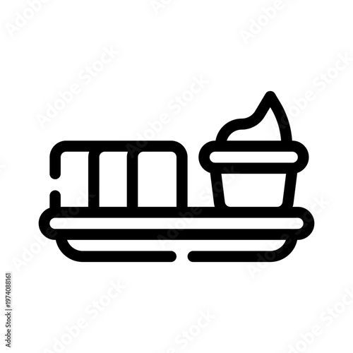 tater tots line icon
