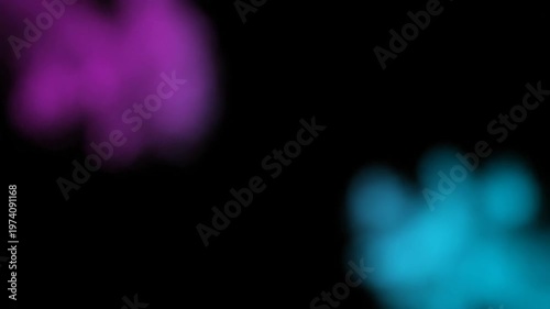 Abstract Neon Light Leaks on Black Background for Creative Projects.
