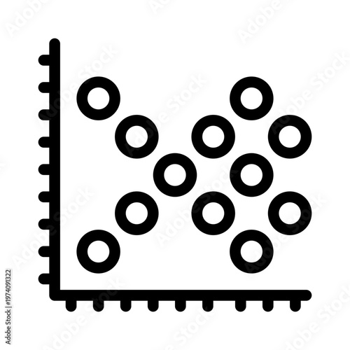 scatterplot line icon