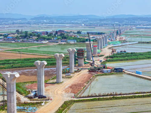 호남고속철도를 만드는 공사현장