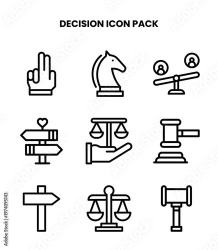 Decision Line SVG Icons Pack