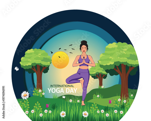 yoga day background 
