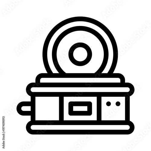 phonograph line icon