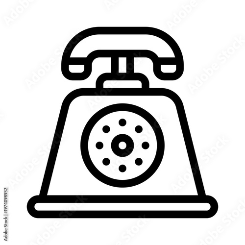 rotary phone line icon